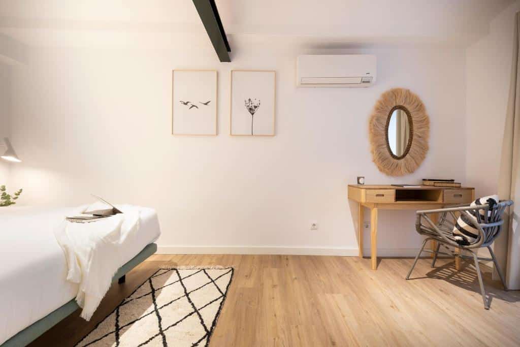 Modern ingerichte slaapkamer
