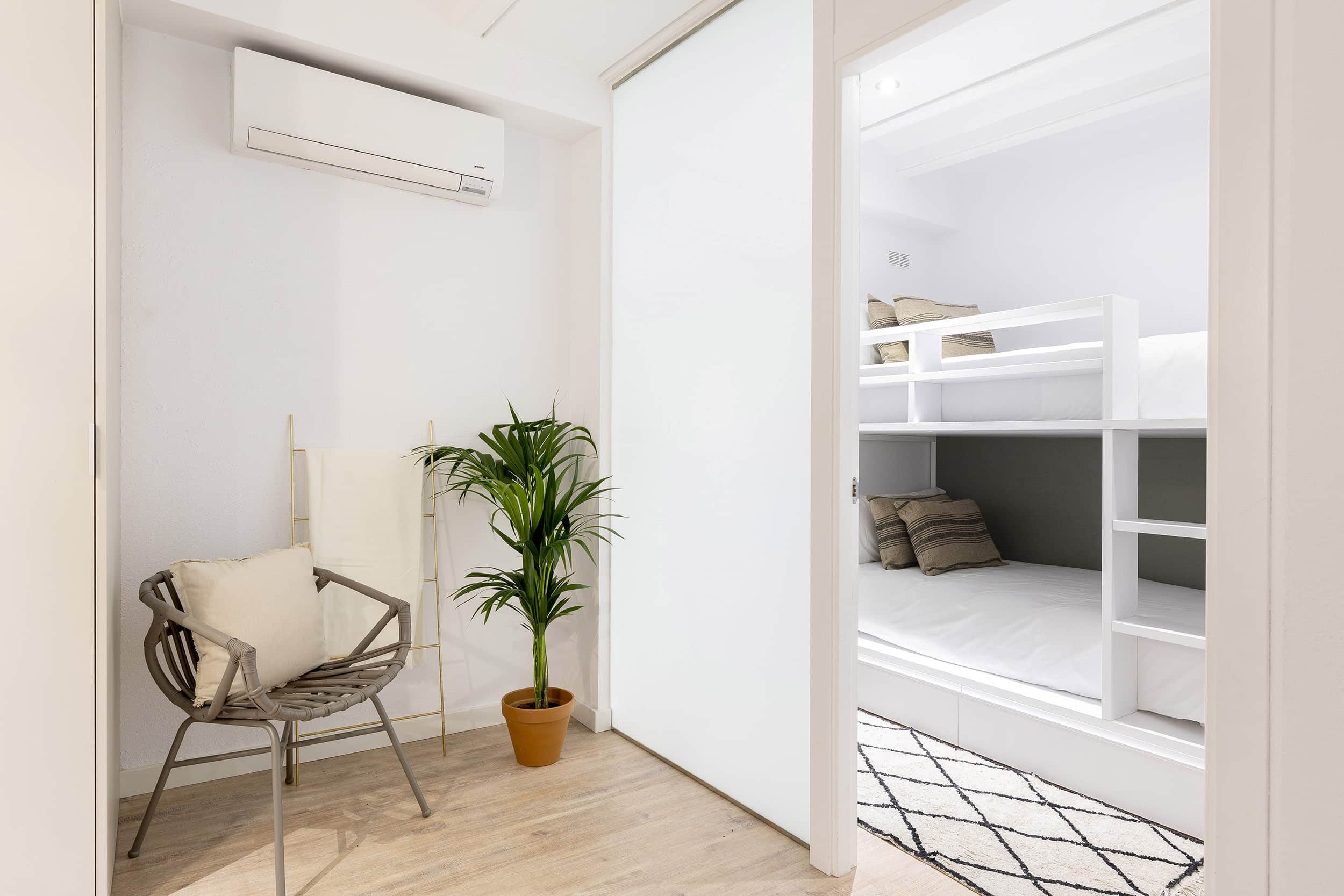 Slaapkamer met stapelbed
