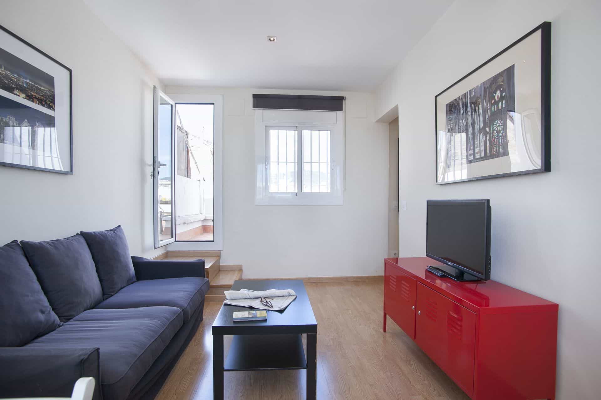 Fijne living met openslaande deur